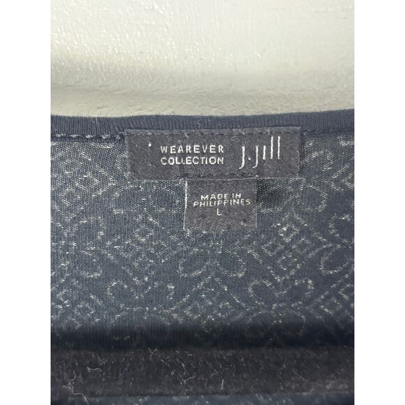 J. Jill Wearever Collection Geometric Floral Print Long Sleeve Top Size L - Picture 3 of 8